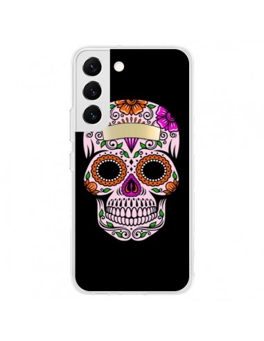 Coque Samsung Galaxy S22 5G Tête de Mort Mexicaine Multicolore - Laetitia