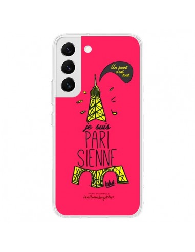 Coque Samsung Galaxy S22 5G Je suis Parisienne La Tour Eiffel Rose - Leellouebrigitte