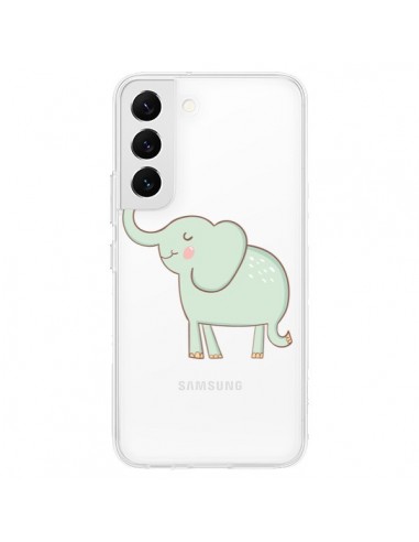 Coque Samsung Galaxy S22 5G Elephant Elefant Animal Coeur Love  Transparente - Petit Griffin