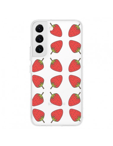 Coque Samsung Galaxy S22 5G Fraise Fruit Strawberry Transparente - Petit Griffin