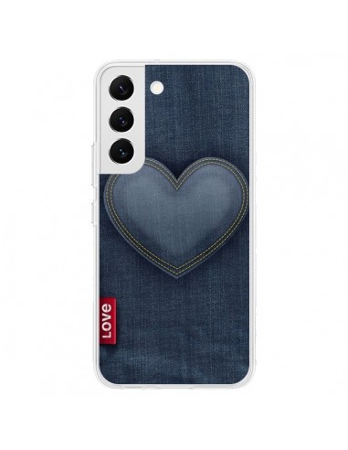 Coque Samsung Galaxy S22 5G Love Coeur en Jean - Lassana