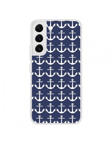 Coque Samsung Galaxy S22 5G Ancre Marin Bleu Anchors Navy - Mary Nesrala