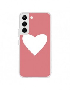 Coque Samsung Galaxy S22 5G Coeur Corail - Mary Nesrala