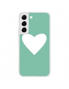 Coque Samsung Galaxy S22 5G Coeur Mint Vert - Mary Nesrala