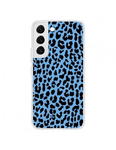 Coque Samsung Galaxy S22 5G Leopard Bleu Neon - Mary Nesrala