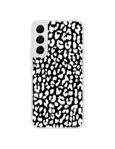 Coque Samsung Galaxy S22 5G Leopard Noir et Blanc - Mary...