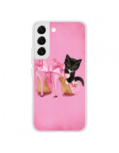 Coque Samsung Galaxy S22 5G Chaton Chat Noir Kitten Chaussure Shoes - Maryline Cazenave