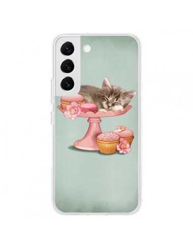 Coque Samsung Galaxy S22 5G Chaton Chat Kitten Cookies Cupcake - Maryline Cazenave