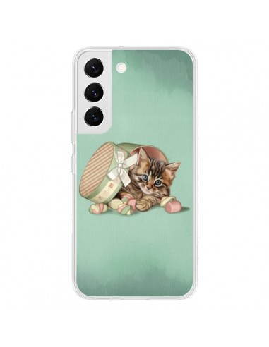 Coque Samsung Galaxy S22 5G Chaton Chat Kitten Boite Bonbon Candy - Maryline Cazenave