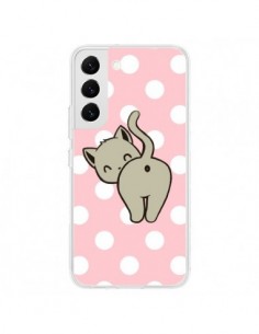 Coque Samsung Galaxy S22 5G Chat Chaton Pois - Maryline...