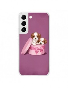 Coque Samsung Galaxy S22 5G Chien Dog Boite Noeud -...