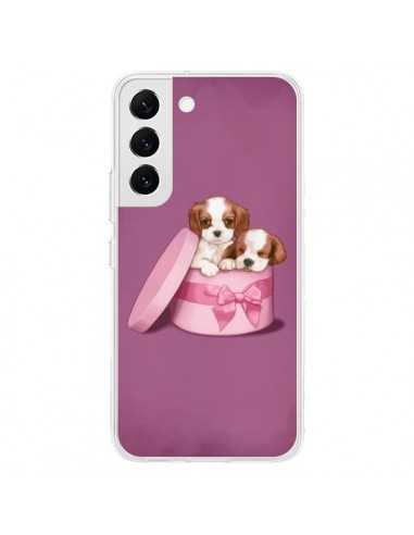 Coque Samsung Galaxy S22 5G Chien Dog Boite Noeud - Maryline Cazenave