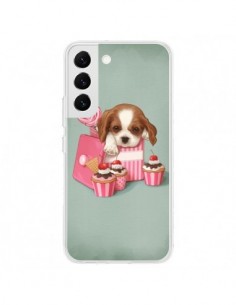 Coque Samsung Galaxy S22 5G Chien Dog Cupcake Gateau...