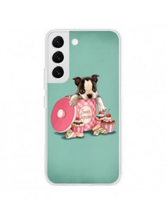Coque Samsung Galaxy S22 5G Chien Dog Cupcakes Gateau...