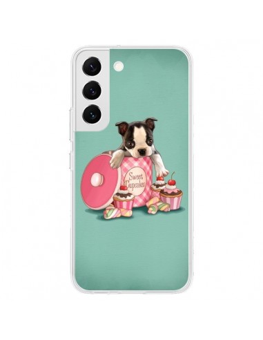 Coque Samsung Galaxy S22 5G Chien Dog Cupcakes Gateau Boite - Maryline Cazenave