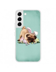 Coque Samsung Galaxy S22 5G Chien Dog Rabbit Lapin Pâques...
