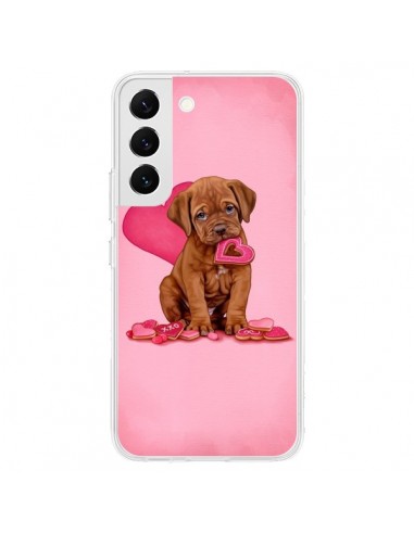 Coque Samsung Galaxy S22 5G Chien Dog Gateau Coeur Love - Maryline Cazenave