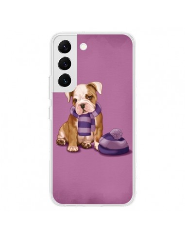 Coque Samsung Galaxy S22 5G Chien Dog Echarpe Bonnet Froid Hiver - Maryline Cazenave