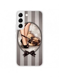 Coque Samsung Galaxy S22 5G Lady Noir Noeud Papillon...