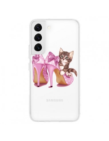 Coque Samsung Galaxy S22 5G Chaton Chat Kitten Chaussures Shoes Transparente - Maryline Cazenave