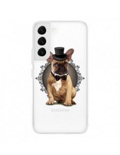 Coque Samsung Galaxy S22 5G Chien Bulldog Noeud Papillon...