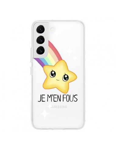 Coque Samsung Galaxy S22 5G Etoile Je M'en Fous Transparente - Maryline Cazenave