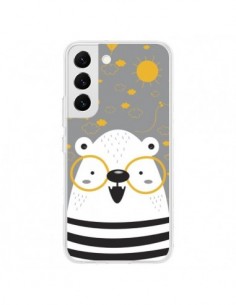 Coque Samsung Galaxy S22 5G Ours à lunettes - Maria Jose...