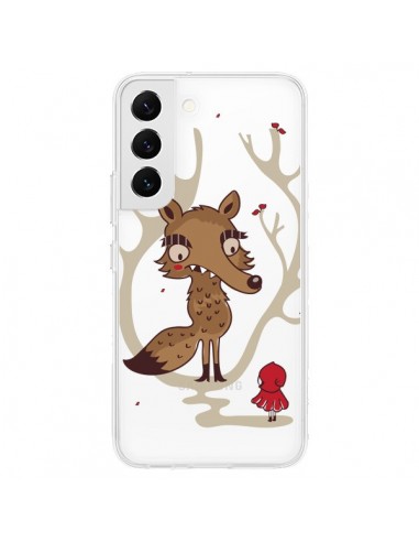 Coque Samsung Galaxy S22 5G Le Petit Chaperon Rouge Loup Hello Big Wolf Transparente - Maria Jose Da Luz