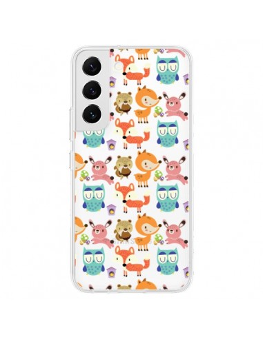 Coque Samsung Galaxy S22 5G Renard Ecureuil Lapin Hibou Transparente - Maria Jose Da Luz