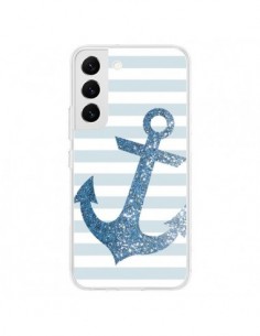 Coque Samsung Galaxy S22 5G Ancre Bleu Navire - Monica...