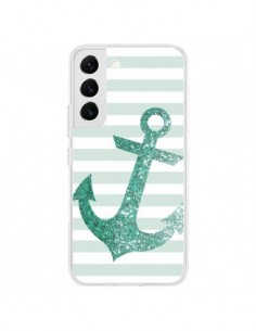 Coque Samsung Galaxy S22 5G Ancre Vert Navire - Monica...