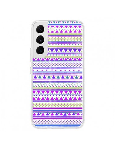 Coque Samsung Galaxy S22 5G Bandana Violet Azteque - Monica Martinez