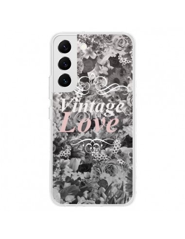 Coque Samsung Galaxy S22 5G Vintage Love Noir Flower - Monica Martinez