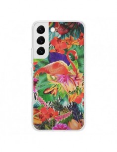 Coque Samsung Galaxy S22 5G Tropical Flamant Rose -...