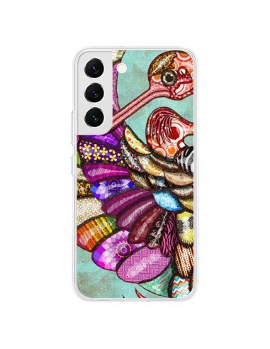 Coque Samsung Galaxy S22 5G Paon Multicolore Eco Bird - Maximilian San