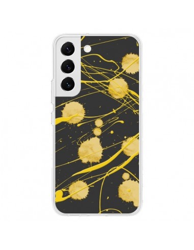 Coque Samsung Galaxy S22 5G Gold Splash Peinture Art - Maximilian San