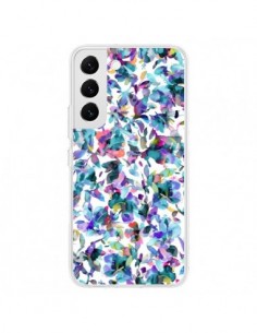 Coque Samsung Galaxy S22 5G Aquatic Flowers Blue - Ninola...