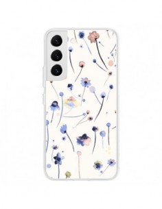 Coque Samsung Galaxy S22 5G Blue Soft Flowers - Ninola...