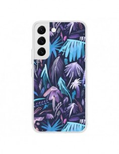 Coque Samsung Galaxy S22 5G Brushstrokes Tropical Palms...