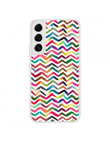 Coque Samsung Galaxy S22 5G Chevron Stripes Multicolored - Ninola Design