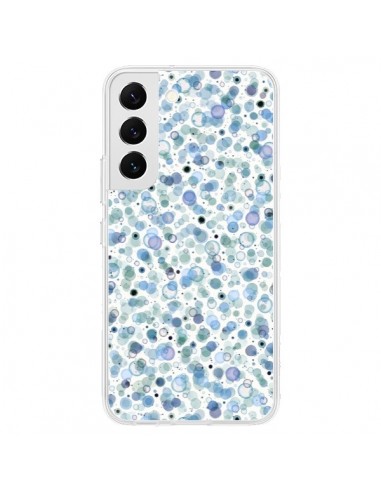 Coque Samsung Galaxy S22 5G Cosmic Bubbles Blue - Ninola Design