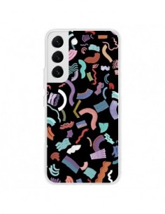 Coque Samsung Galaxy S22 5G Curly and Zigzag Stripes...