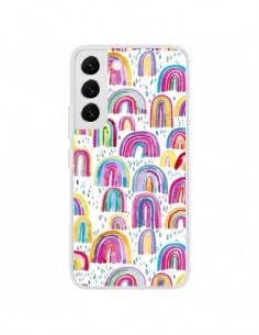 Coque Samsung Galaxy S22 5G Cute Watercolor Rainbows -...