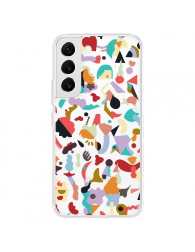 Coque Samsung Galaxy S22 5G Dreamy Animal Shapes White - Ninola Design