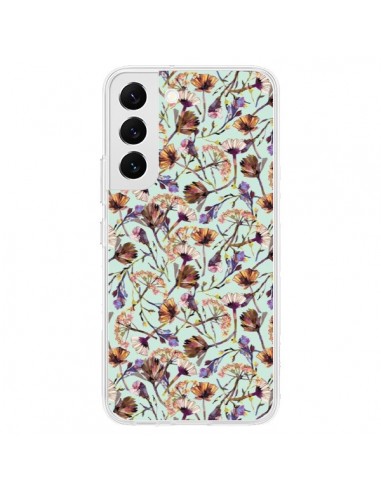 Coque Samsung Galaxy S22 5G Dry Blue Flowers - Ninola Design