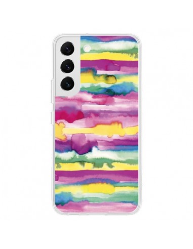 Coque Samsung Galaxy S22 5G Gingham Vichy Pink - Ninola Design