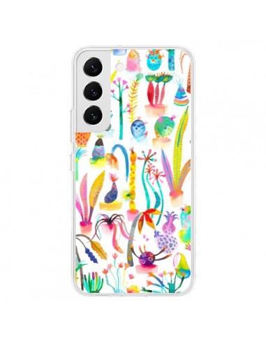 Coque Samsung Galaxy S22 5G Little Textured Dots White - Ninola Design