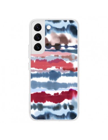 Coque Samsung Galaxy S22 5G Smoky Marble Watercolor Dark - Ninola Design