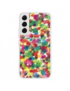 Coque Samsung Galaxy S22 5G Speckled Watercolor Blue -...