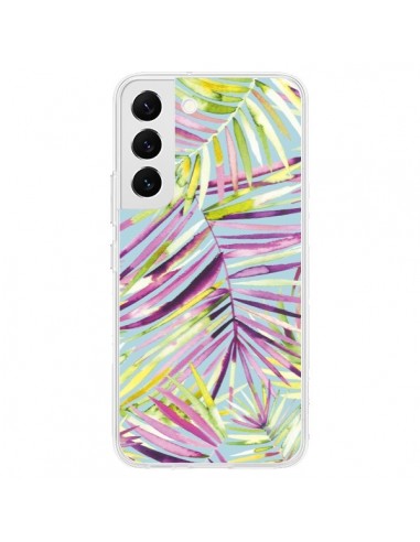 Coque Samsung Galaxy S22 5G Tropical Flowers Multicolored - Ninola Design